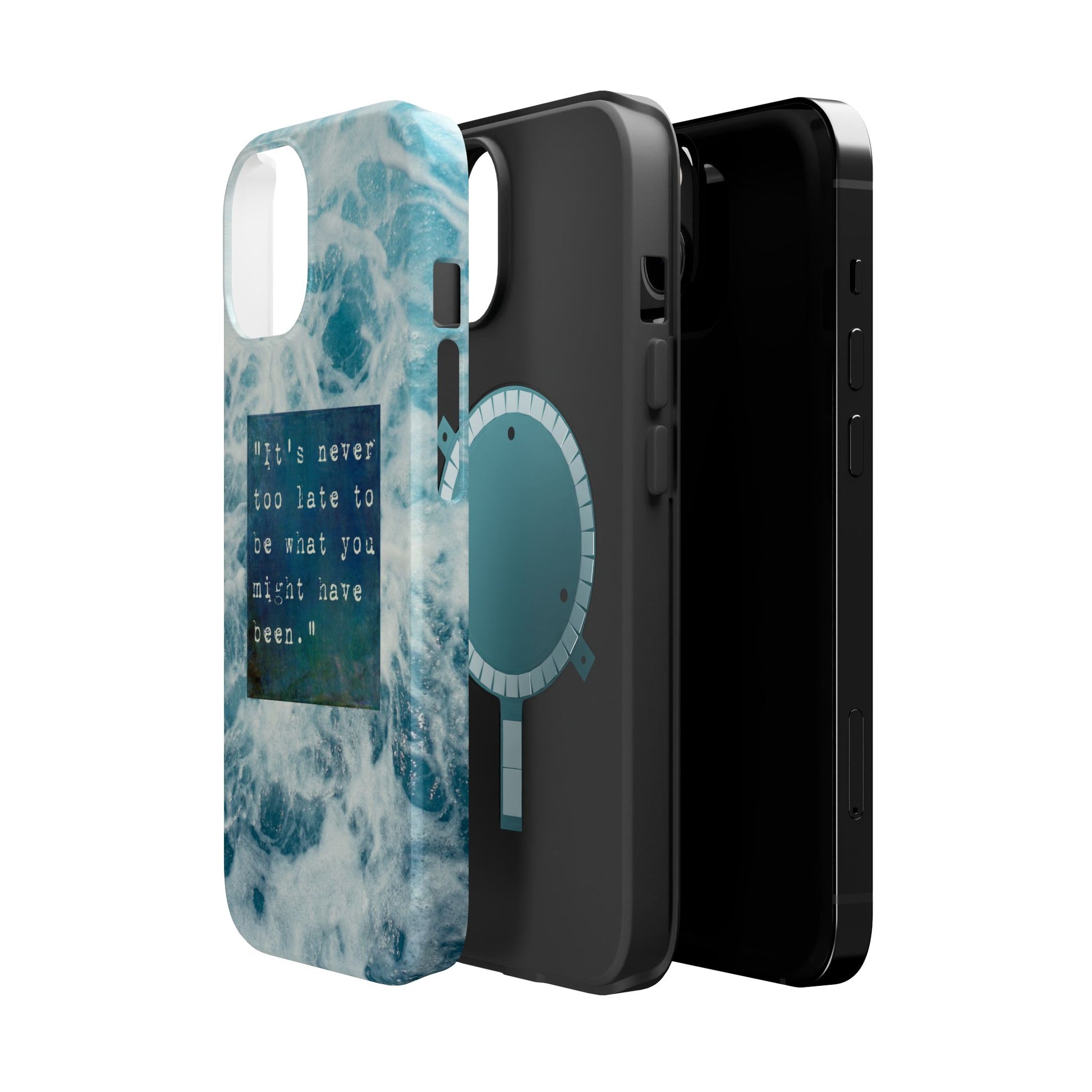 Inspirational Magnetic Phone Cases, Perfect Gift for Students, Motivational Phone Cover, Stylish Tough Case, Ocean Design Case, Fits iPhone - FORMO