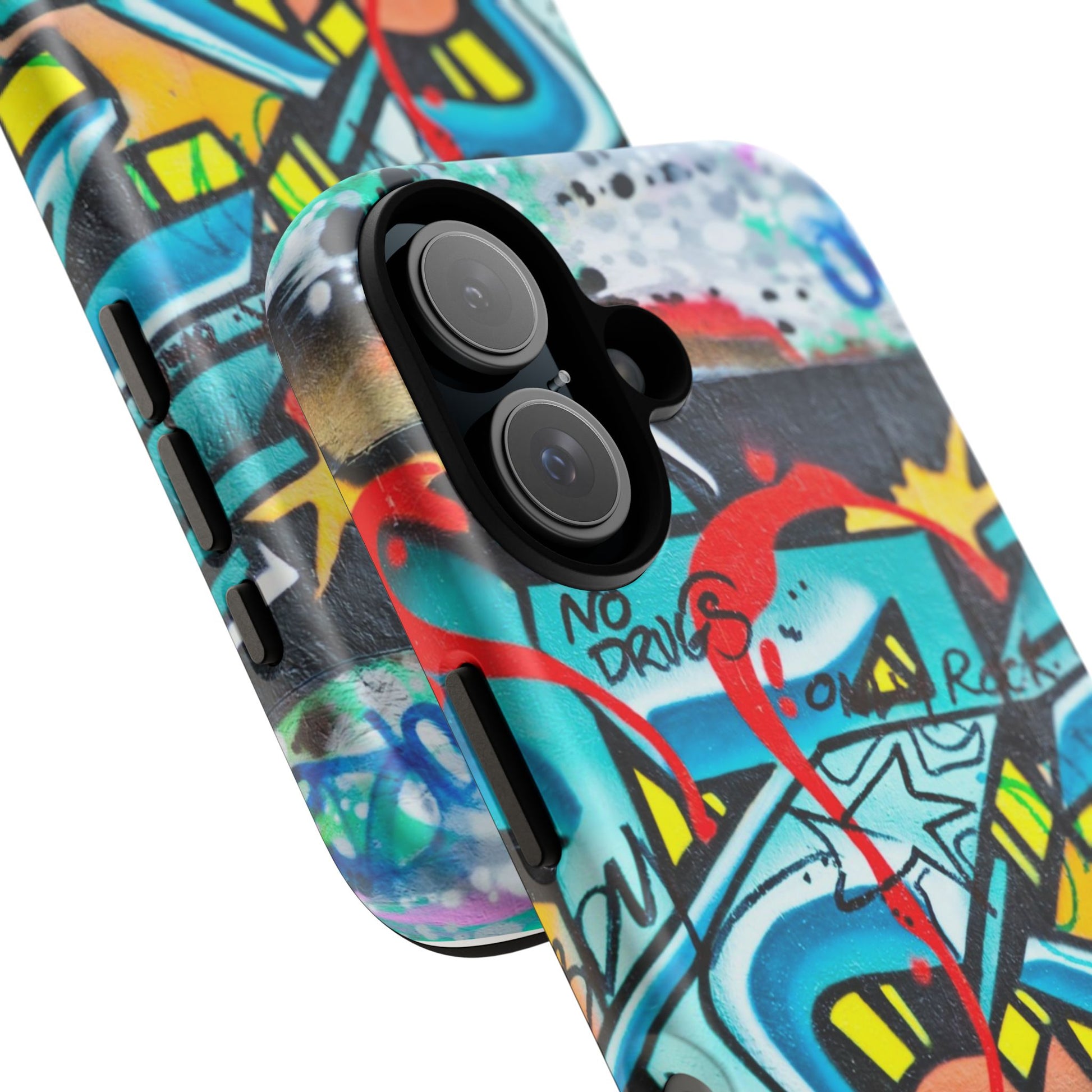 Edgy Phone Case with Graffiti Design, Tough Phone Case for Artists, Urban Style Phone Accessory, Graffiti Art Case, Unique Gift for Teens - FORMO