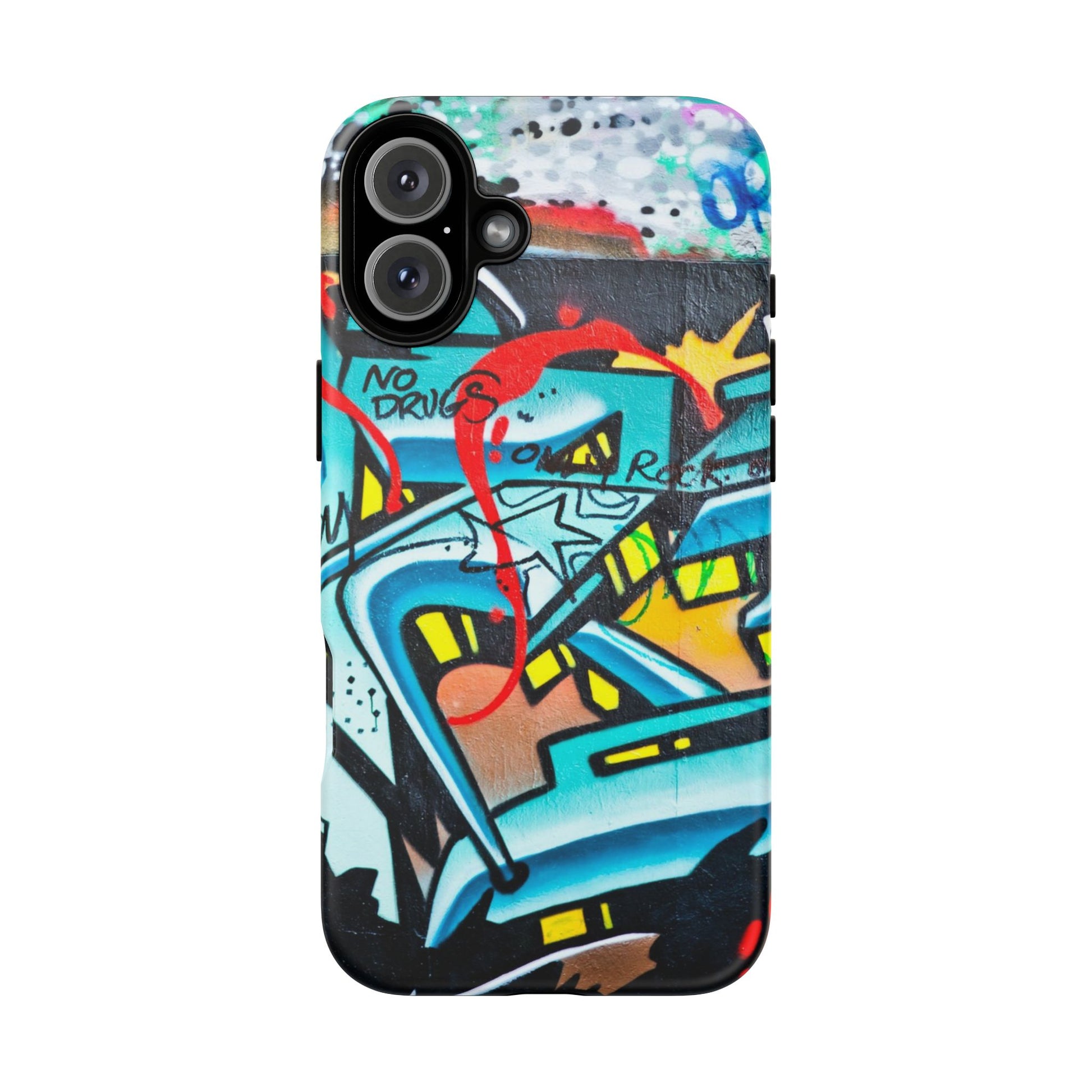 Edgy Phone Case with Graffiti Design, Tough Phone Case for Artists, Urban Style Phone Accessory, Graffiti Art Case, Unique Gift for Teens - FORMO