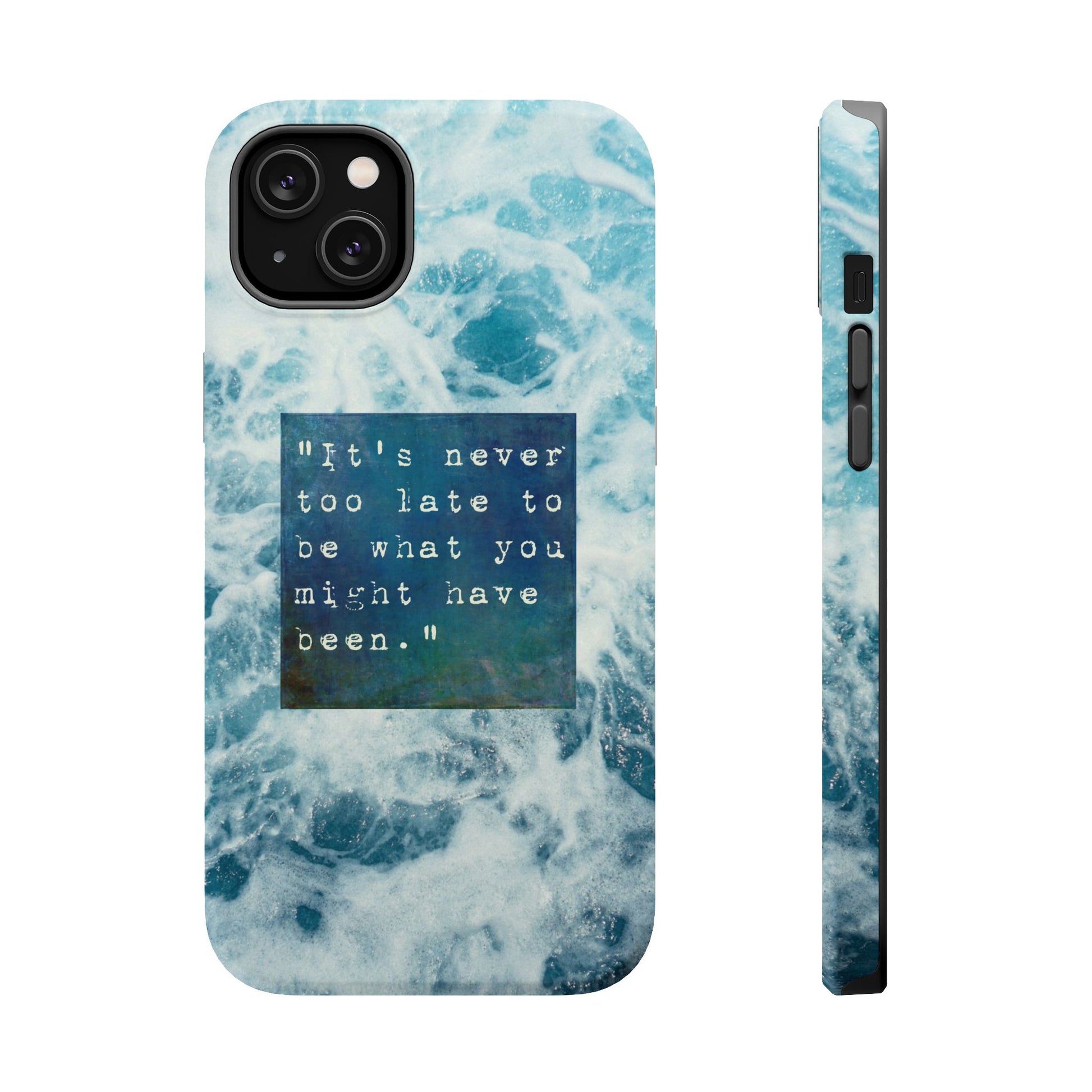 Inspirational Magnetic Phone Cases, Perfect Gift for Students, Motivational Phone Cover, Stylish Tough Case, Ocean Design Case, Fits iPhone - FORMO