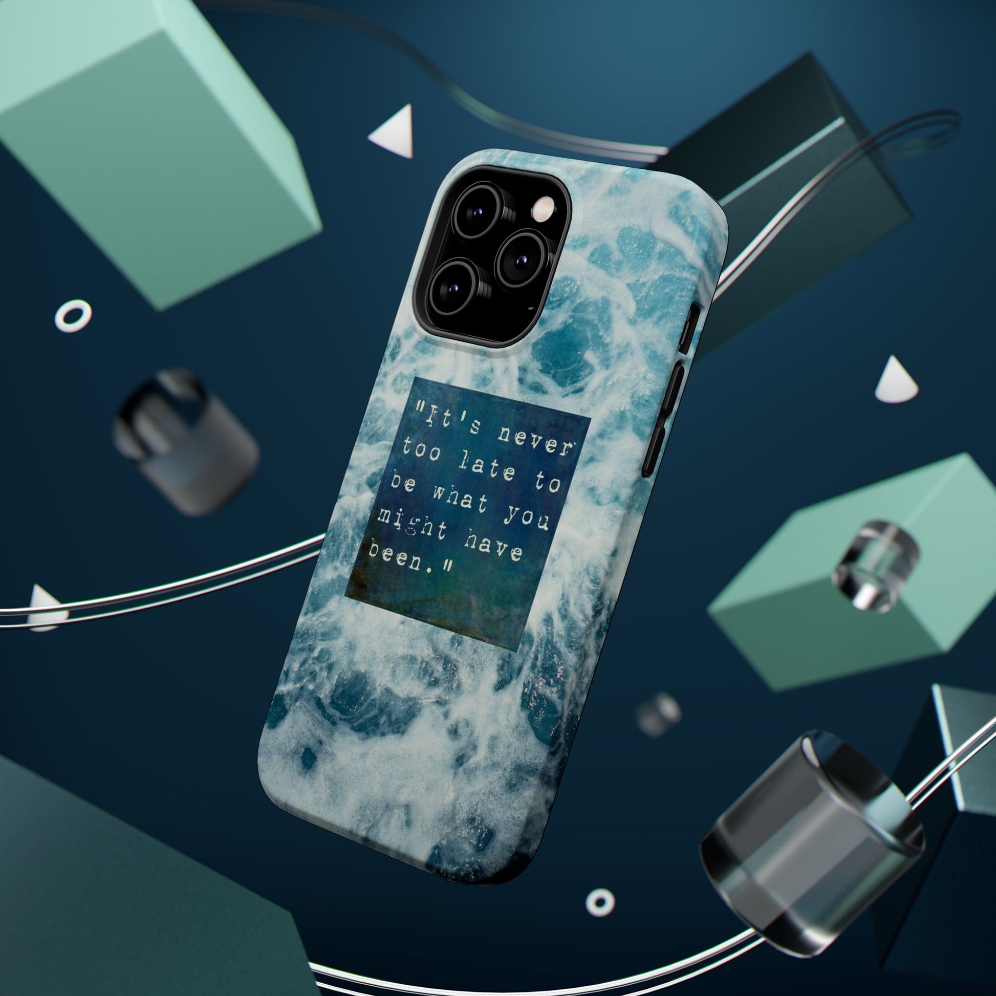 Inspirational Magnetic Phone Cases, Perfect Gift for Students, Motivational Phone Cover, Stylish Tough Case, Ocean Design Case, Fits iPhone - FORMO