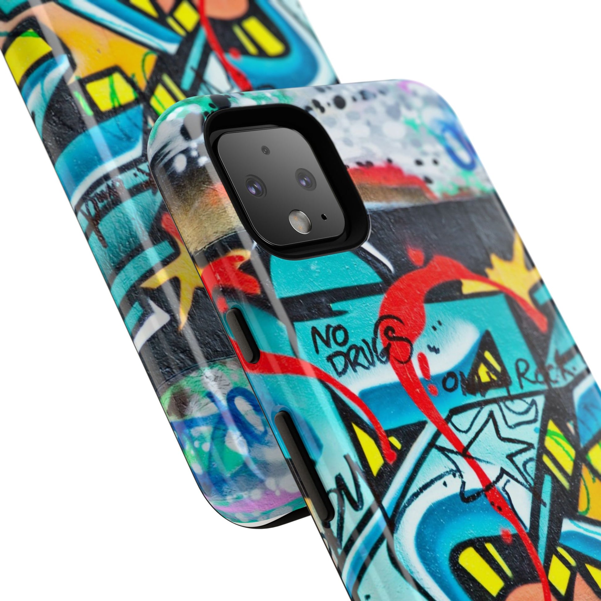 Edgy Phone Case with Graffiti Design, Tough Phone Case for Artists, Urban Style Phone Accessory, Graffiti Art Case, Unique Gift for Teens - FORMO