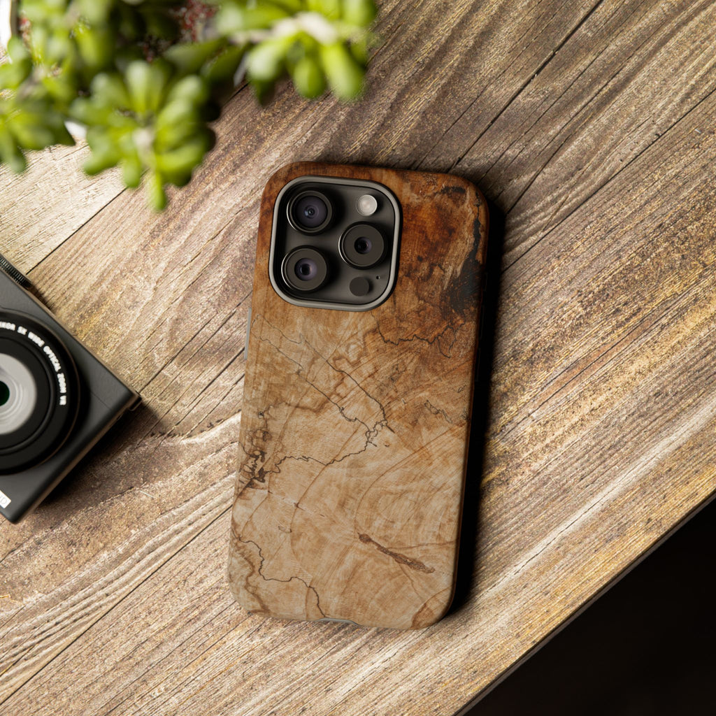 Woodland-Inspired Phone Case | Tough Cases, Natural Wood Grain Cover, Rustic Tech Accessory, Nature Lover Gift, Eco-Friendly - FORMO