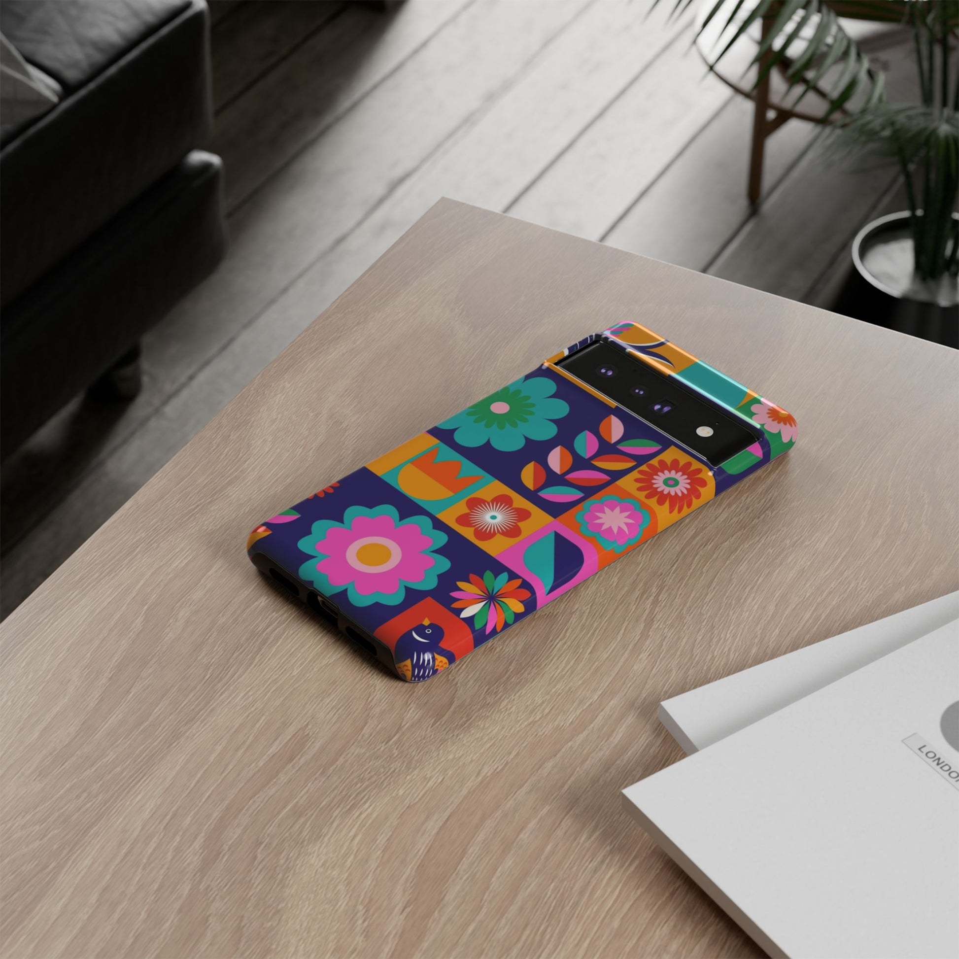 Colorful Floral Phone Case, Tough Cases for Protection, Vibrant Design Cover for Gift, Stylish Cell Phone Accessory, Fun Floral Designs - FORMO