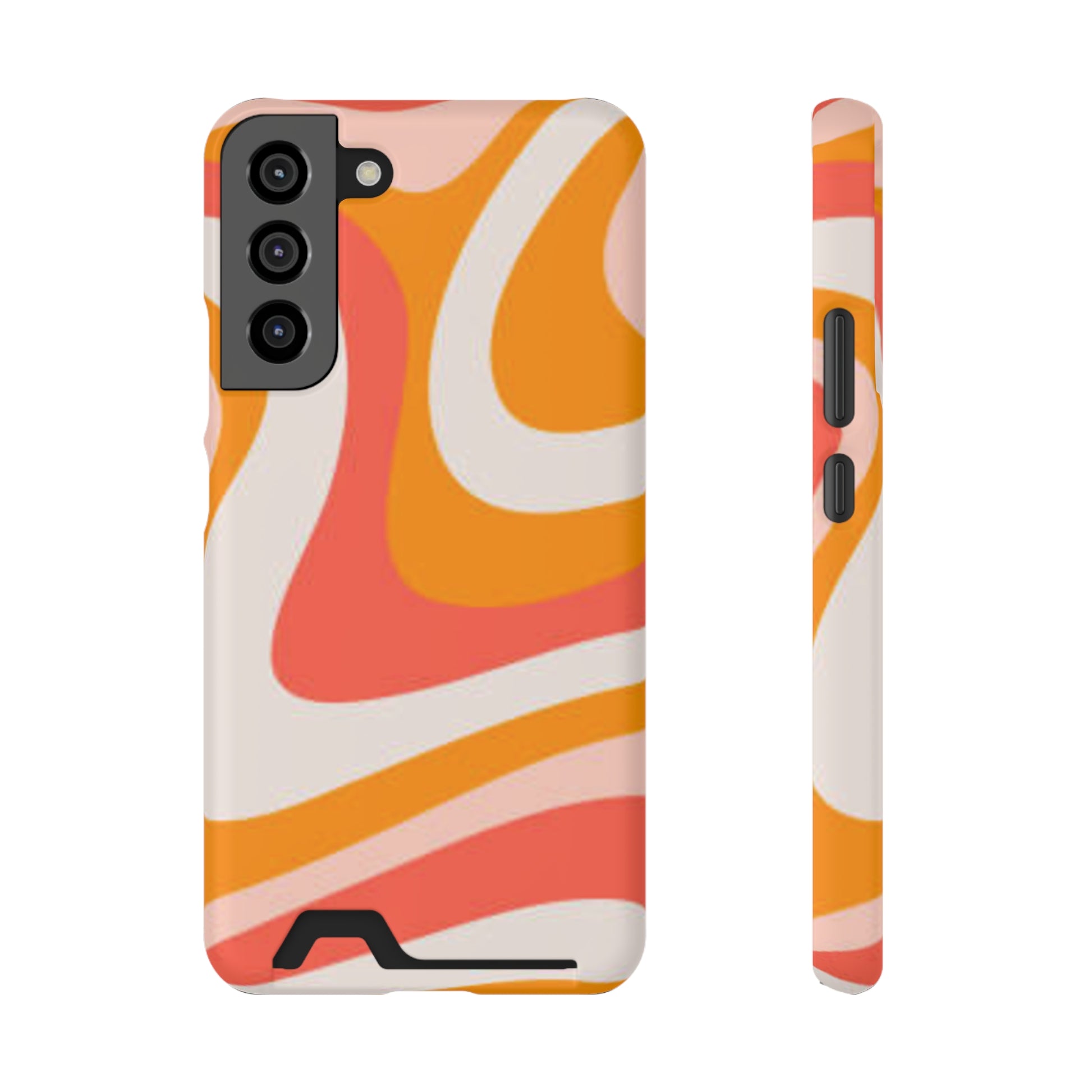 Trendy Phone Case with Card Holder, Boho Phone Accessory, Stylish Mobile Cover, Functional Gift for Friends, Perfect for Everyday Use - FORMO