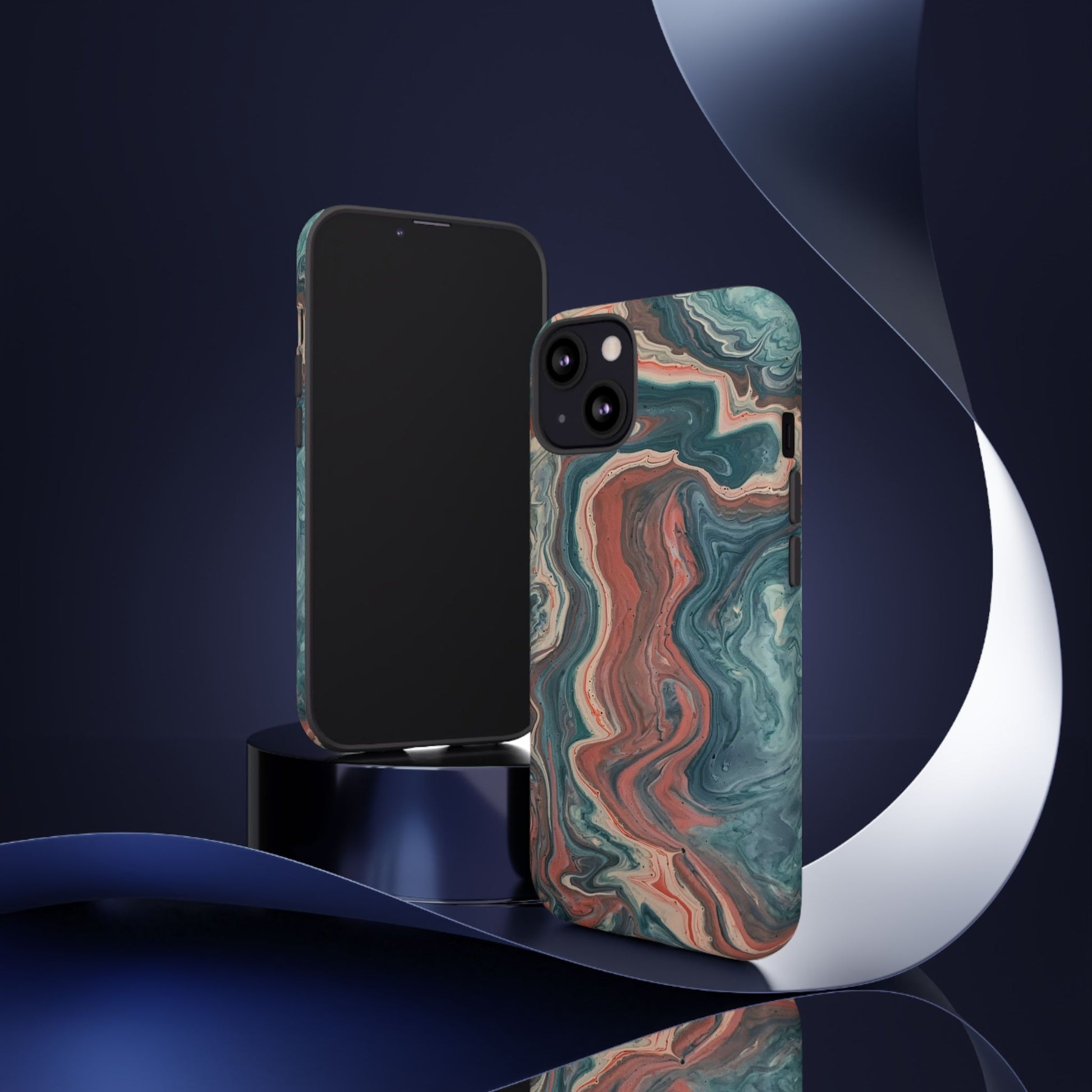 Artistic Phone Case, Tough Cases for Stylish Protection, Marble Design, Trendy Gift for Phone Lovers, Unique Cell Phone Accessory - FORMO