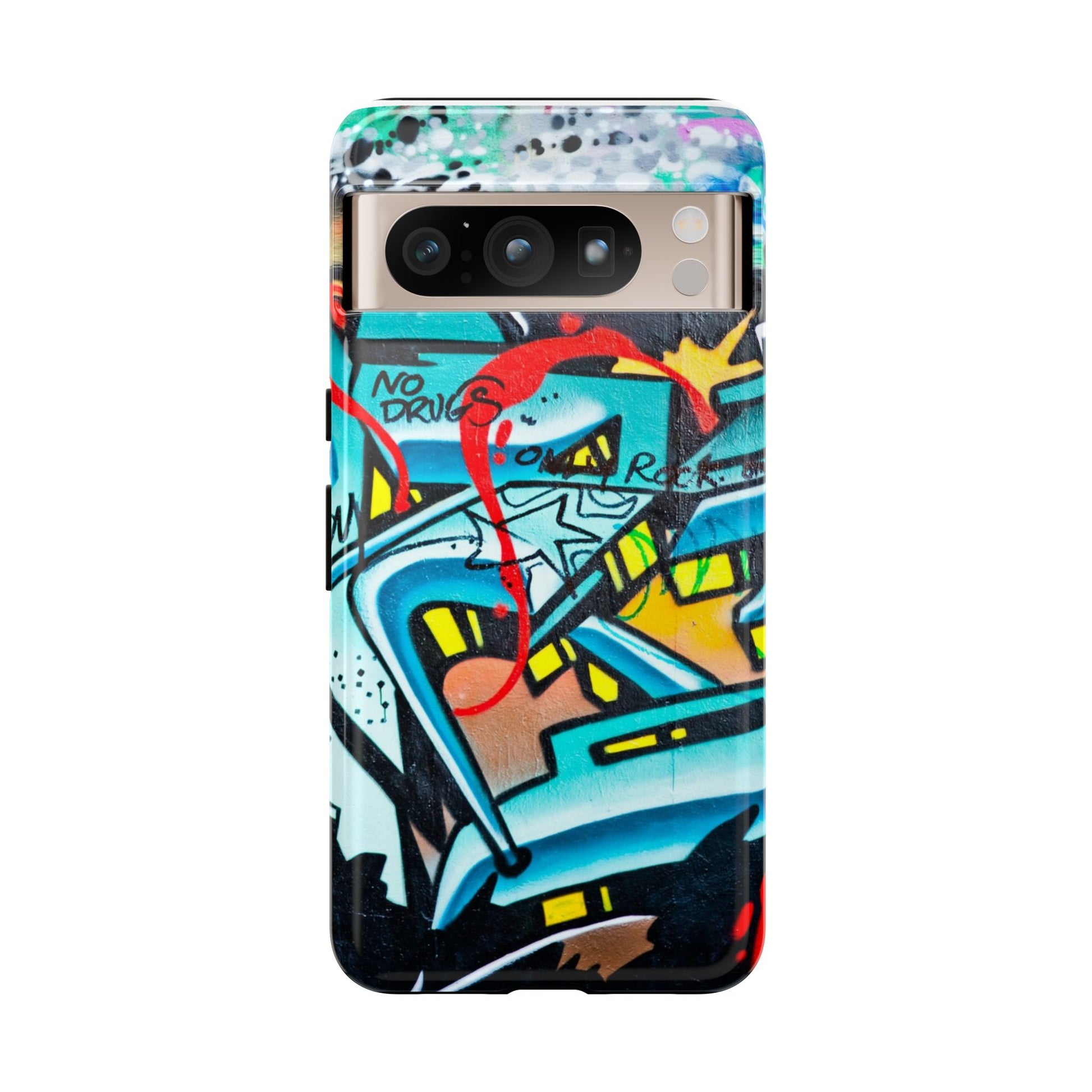 Edgy Phone Case with Graffiti Design, Tough Phone Case for Artists, Urban Style Phone Accessory, Graffiti Art Case, Unique Gift for Teens - FORMO