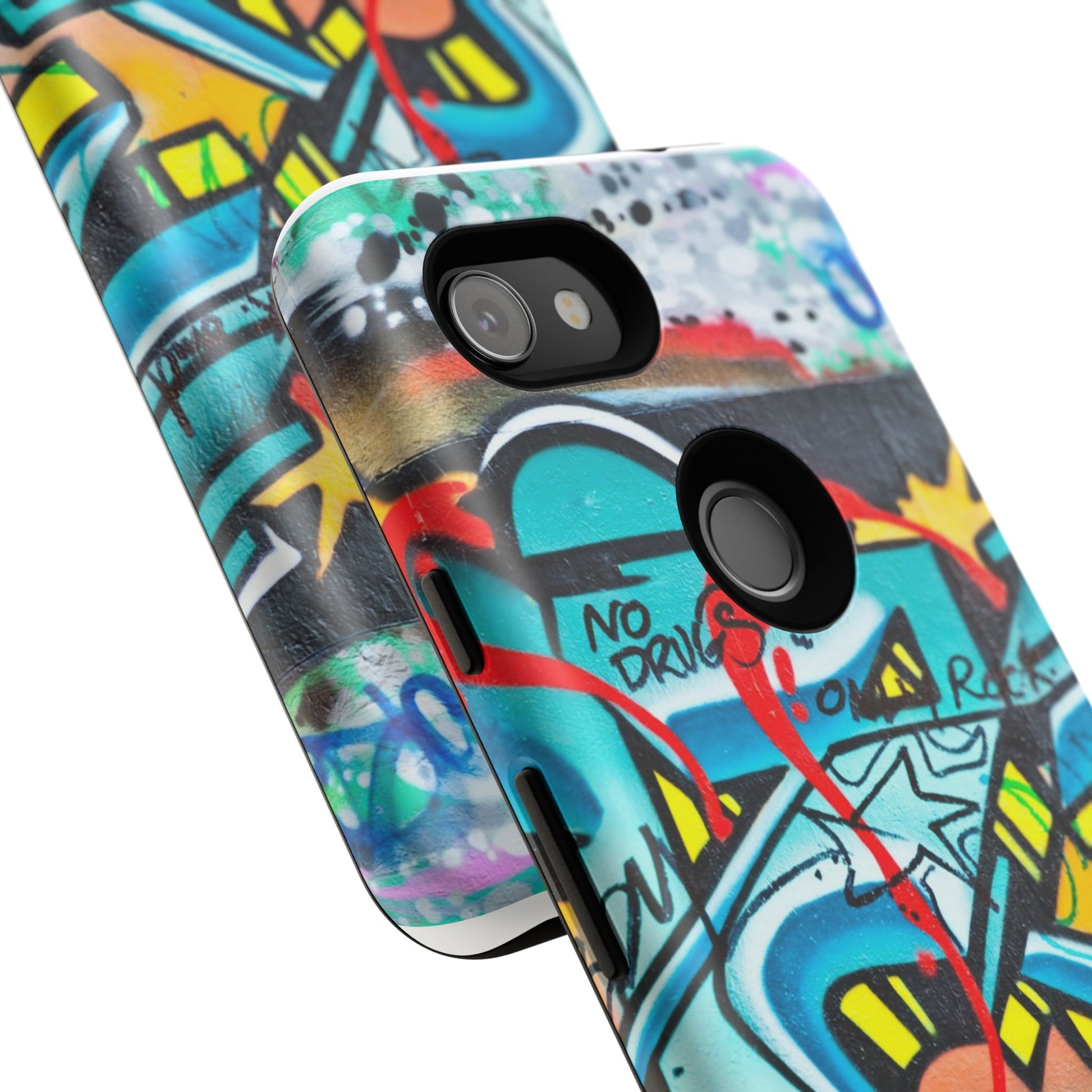 Edgy Phone Case with Graffiti Design, Tough Phone Case for Artists, Urban Style Phone Accessory, Graffiti Art Case, Unique Gift for Teens - FORMO