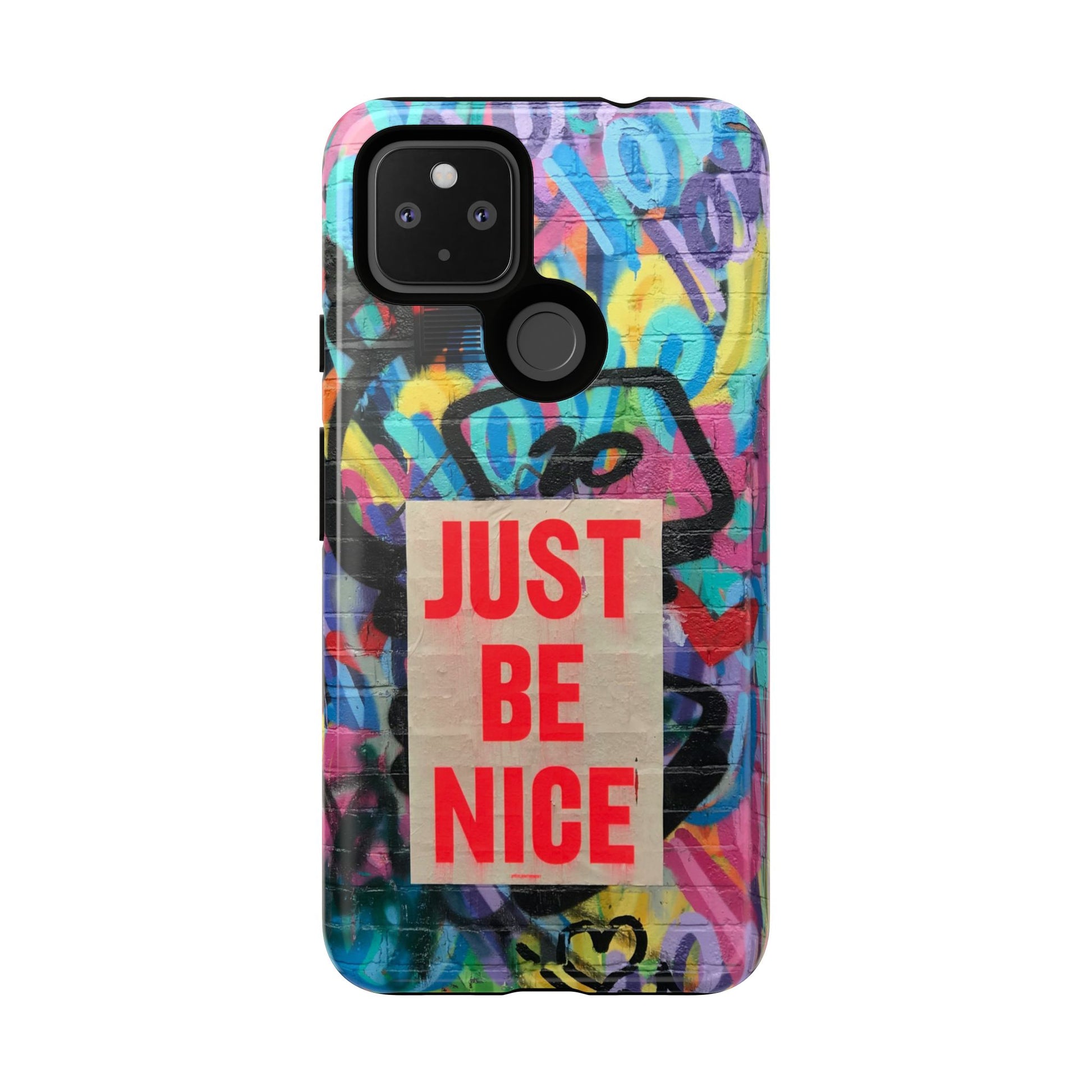 Colorful Phone Case - Just Be Nice Design, Motivational Gift, Phone Accessories, Unique Custom Case, Positive Vibe Tech Gear - FORMO