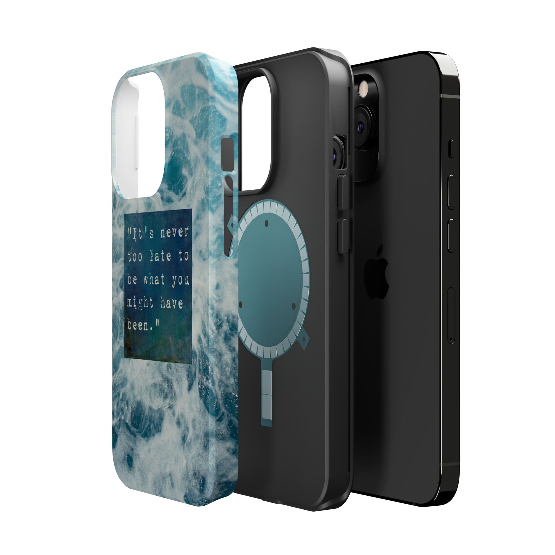 Inspirational Magnetic Phone Cases, Perfect Gift for Students, Motivational Phone Cover, Stylish Tough Case, Ocean Design Case, Fits iPhone - FORMO