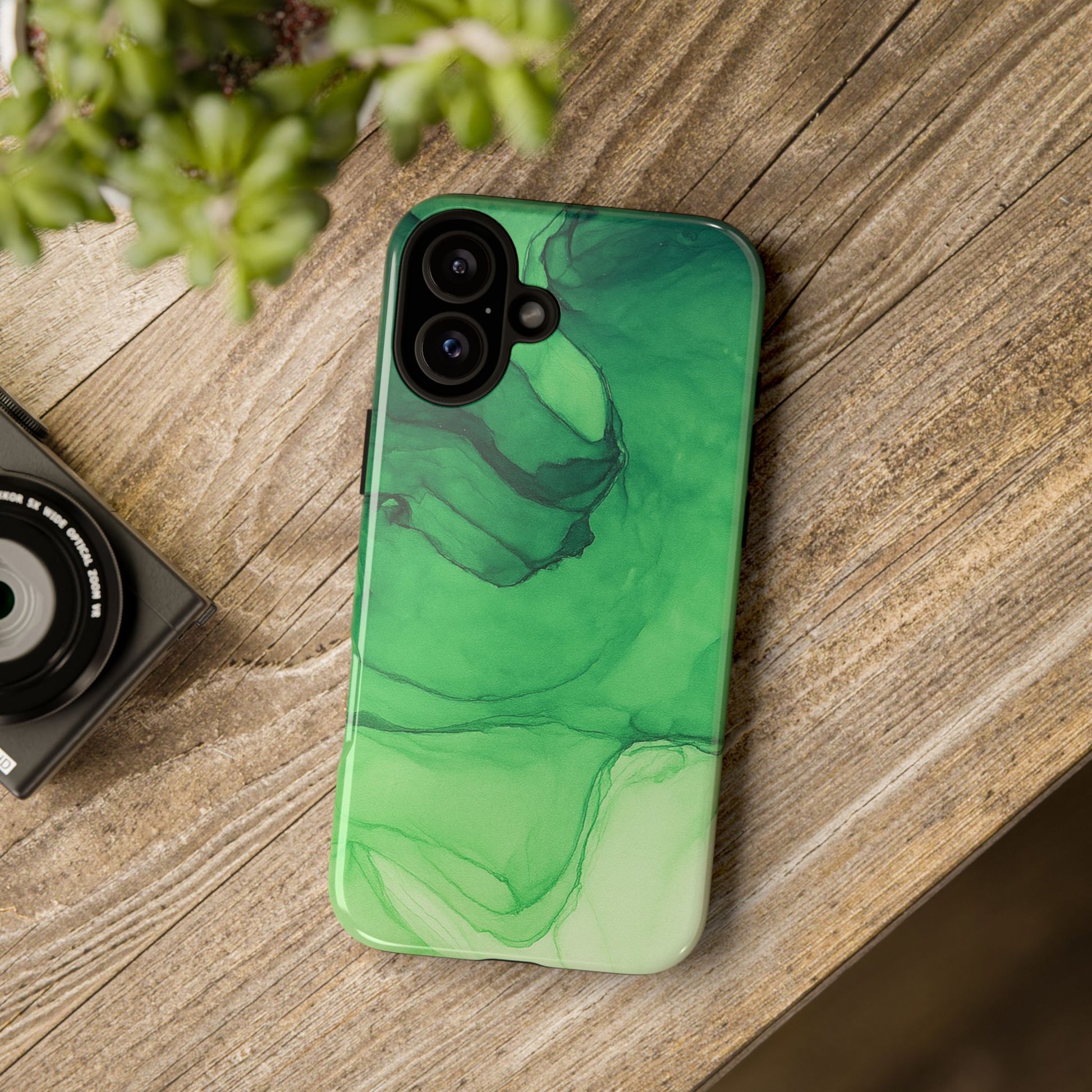 Stylish Phone Case for Nature Lovers, Tough Cases, Green Marble Design, Organic Aesthetic, Unique Gift, Eco-friendly Accessories