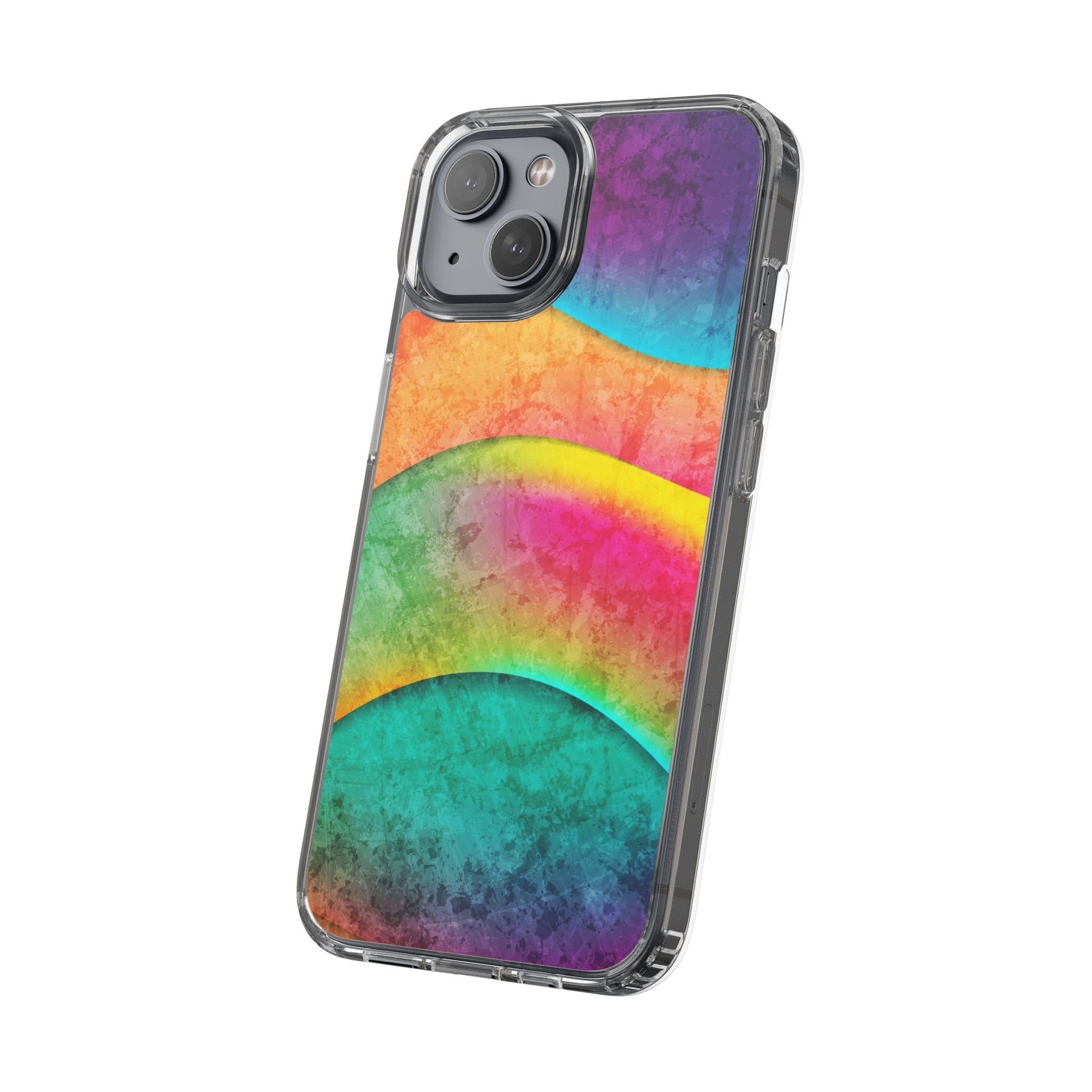 Rainbow Pattern Clear Phone Case (iPhone & Samsung Compatible) - FORMO