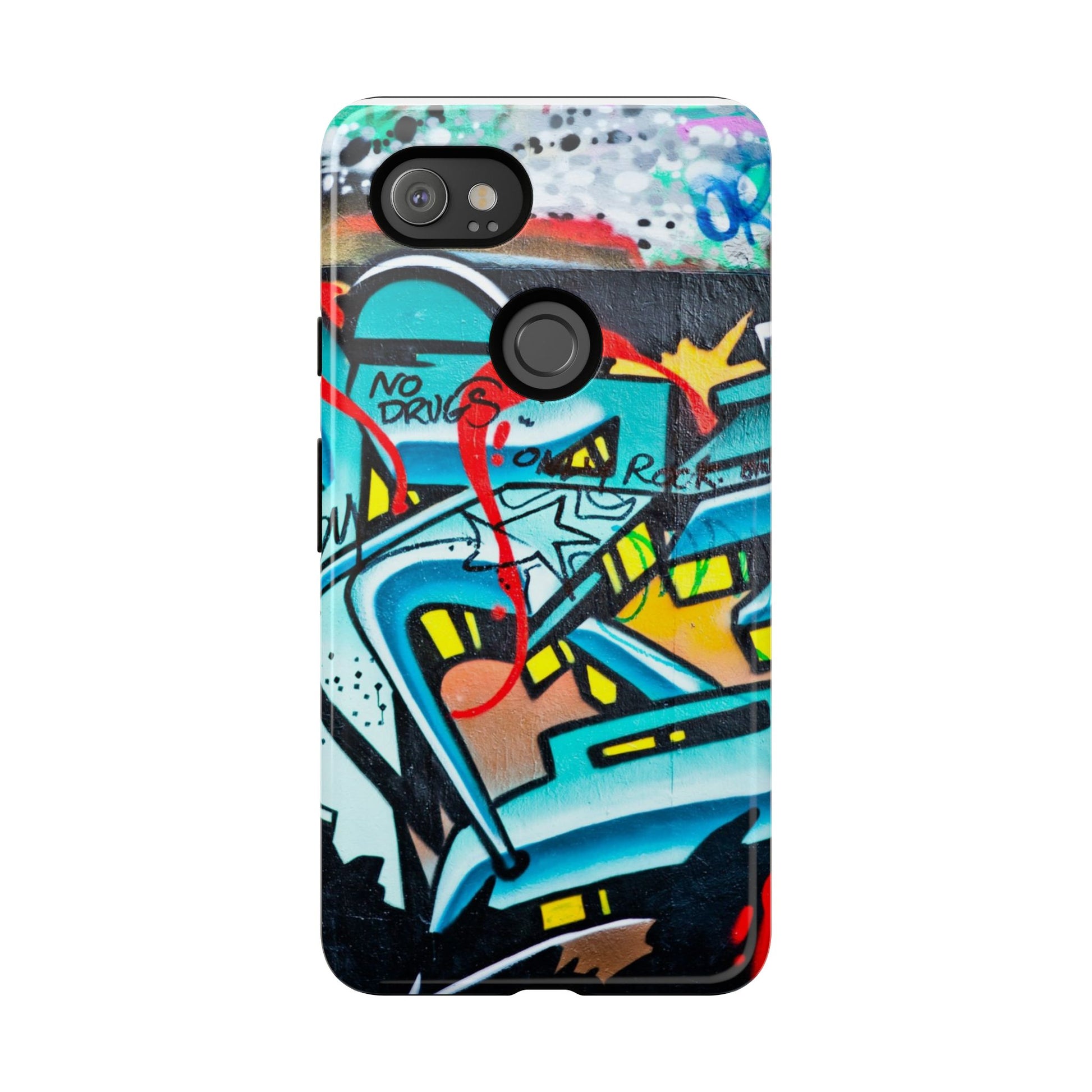 Edgy Phone Case with Graffiti Design, Tough Phone Case for Artists, Urban Style Phone Accessory, Graffiti Art Case, Unique Gift for Teens - FORMO