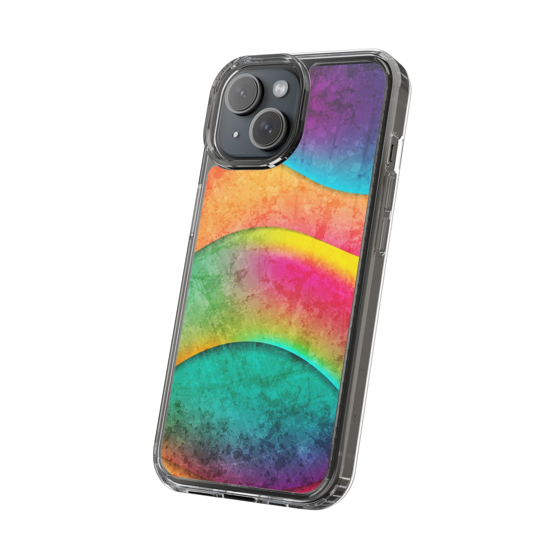 Rainbow Pattern Clear Phone Case (iPhone & Samsung Compatible) - FORMO