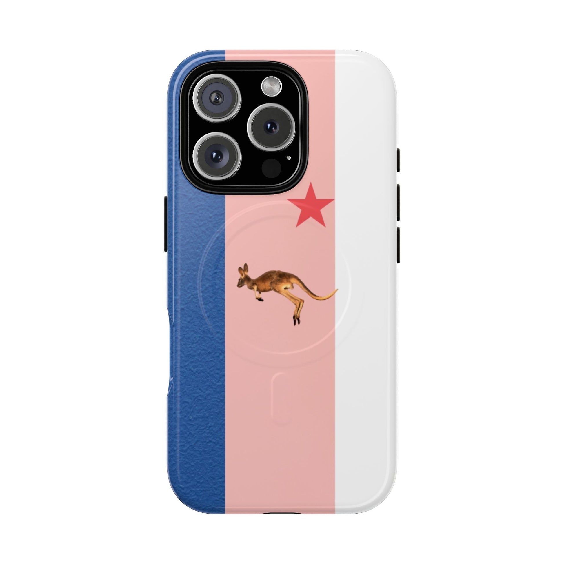 Kangaroo Flag Magnetic Phone Case, Tough Phone Cover, Australian Pride Accessory, Travel Gift, Fun Statement Case