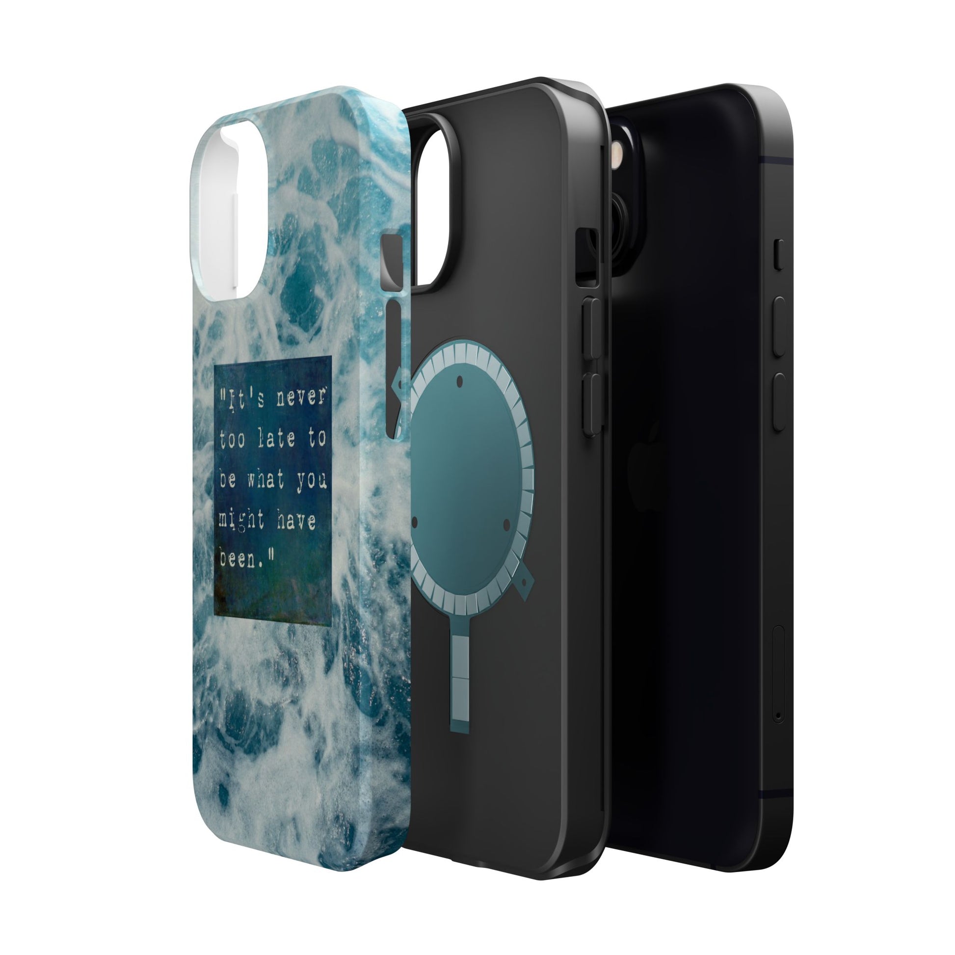Inspirational Magnetic Phone Cases, Perfect Gift for Students, Motivational Phone Cover, Stylish Tough Case, Ocean Design Case, Fits iPhone - FORMO
