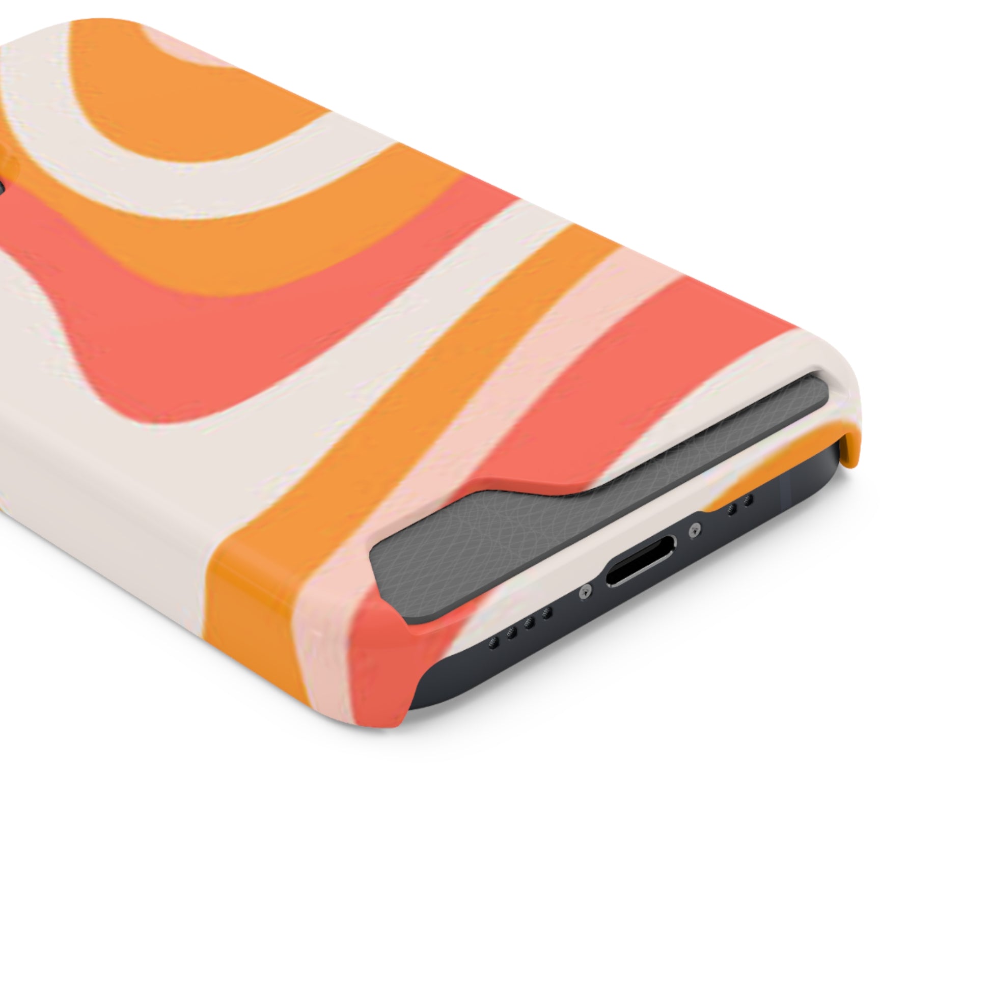 Trendy Phone Case with Card Holder, Boho Phone Accessory, Stylish Mobile Cover, Functional Gift for Friends, Perfect for Everyday Use - FORMO